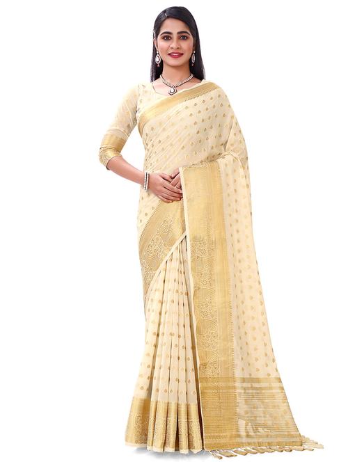 self designed woven saree with blouse - 19529514 - Very Small Image - 1