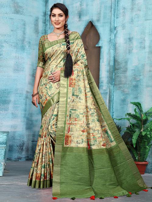 self designed printed saree - 19529670 - Very Small Image - 1