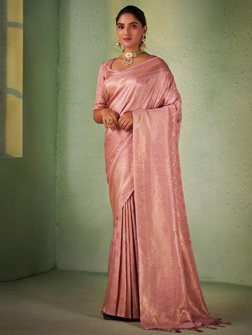 self designed woven saree with blouse - 19529683 - Very Small Image - 1