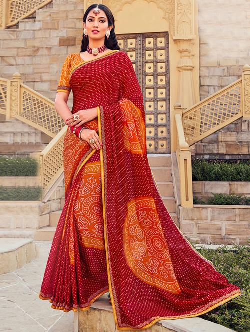 self designed printed saree - 19529704 - Very Small Image - 1