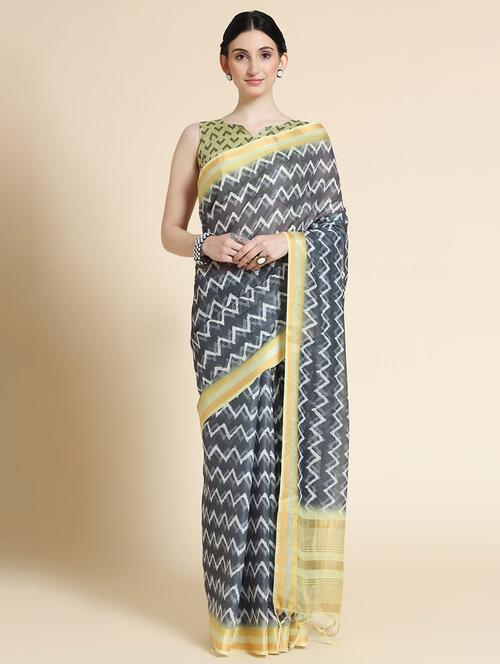 self designed printed saree - 19529718 - Very Small Image - 1