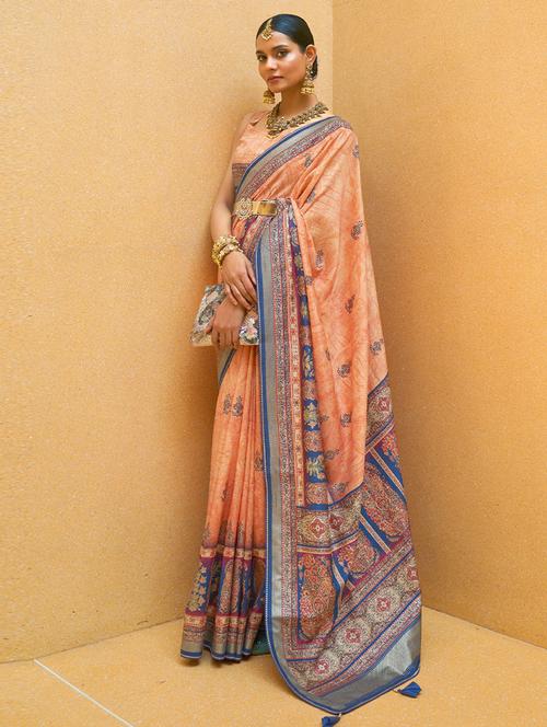 self design printed saree - 19530173 - Very Small Image - 1