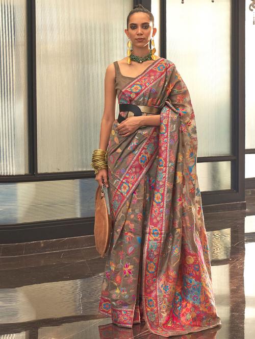 self design printed saree - 19530187 - Very Small Image - 1