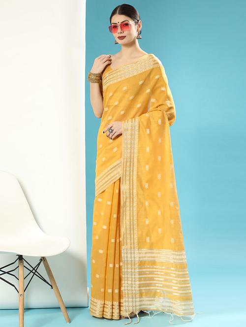 self design woven saree with blouse - 19530520 - Very Small Image - 1