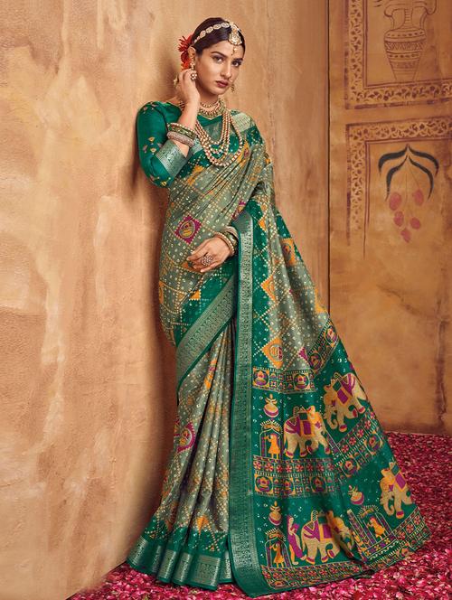 self designed woven saree with blouse - 19530755 - Very Small Image - 1