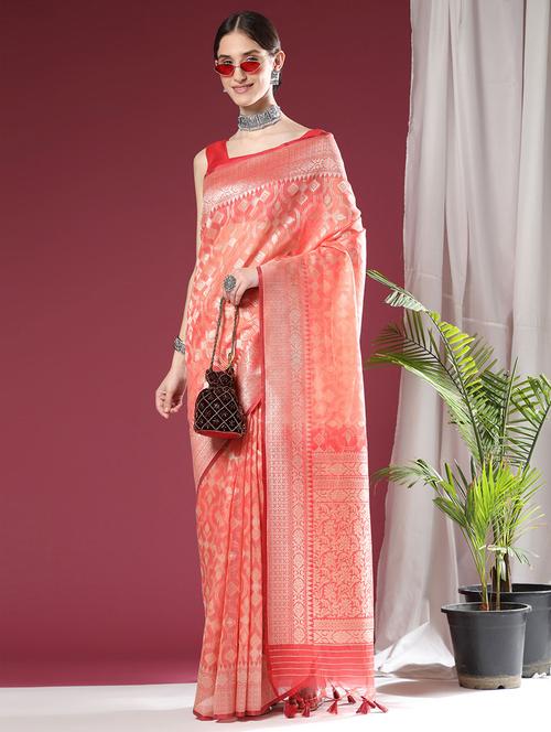 self design printed saree - 19530840 - Very Small Image - 1