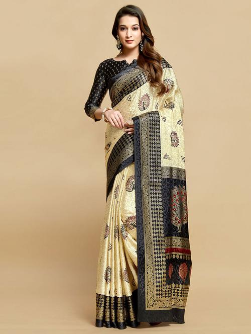 self designed woven saree with blouse - 19530883 - Very Small Image - 1