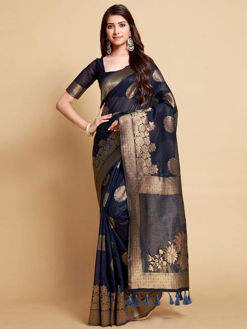 self designed woven saree - 19530910 - Very Small Image - 1