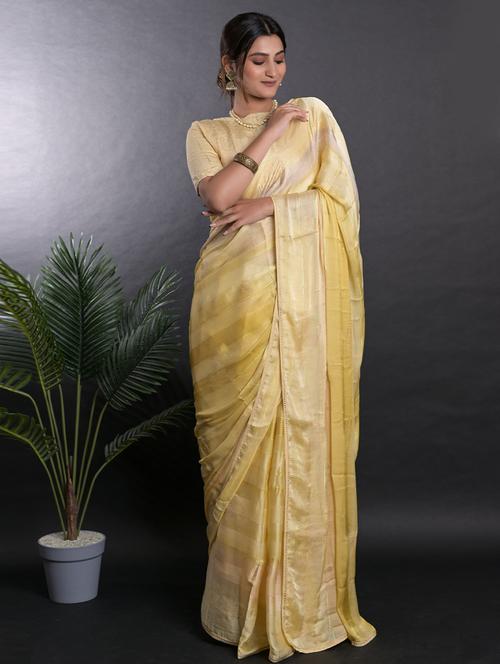 self designed printed saree with blouse - 19530987 - Very Small Image - 1