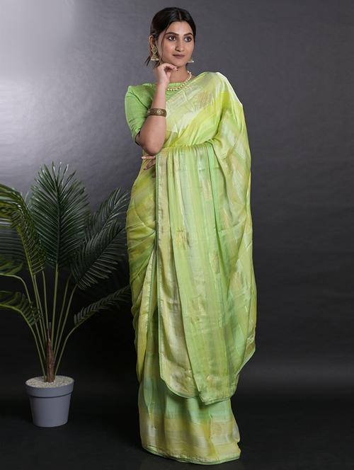 self designed printed saree with blouse - 19530988 - Very Small Image - 1