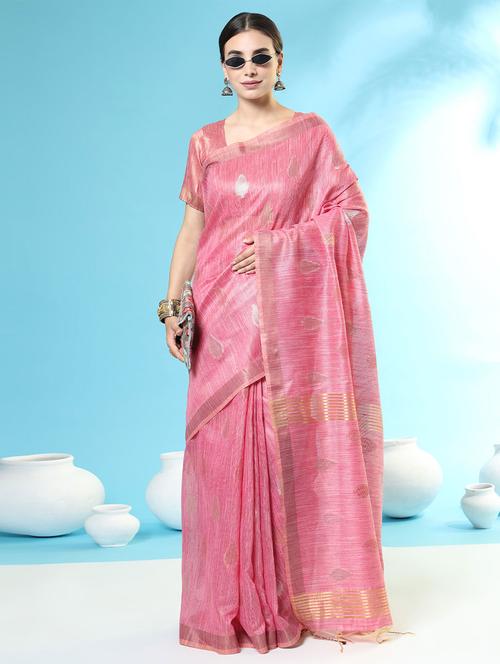 self designed woven saree with blouse - 19531167 - Very Small Image - 1