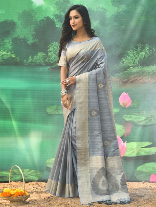 self designed woven saree - 19531203 - Very Small Image - 1