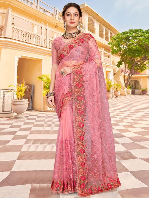 self designed embroidered saree - 19531228 - Very Small Image - 1