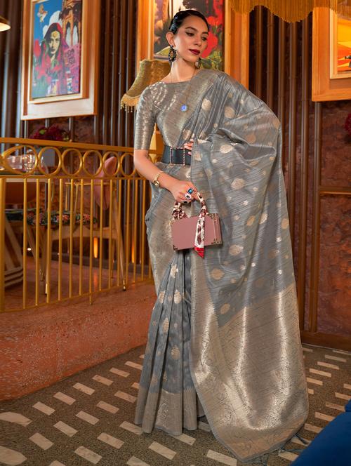 floral banarasi saree - 19531467 - Very Small Image - 1