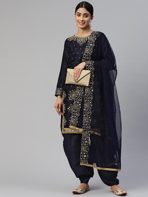 self design semi-stitched salwar suits - 19531498 - Very Small Image - 1