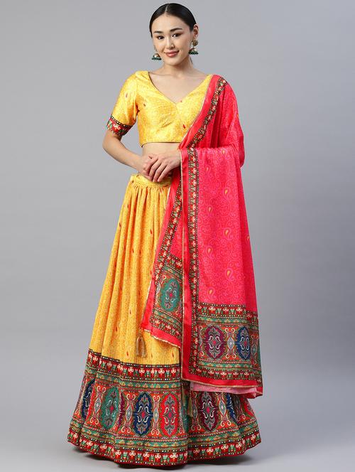 printed lehenga choli with dupatta set - 19531573 - Very Small Image - 1