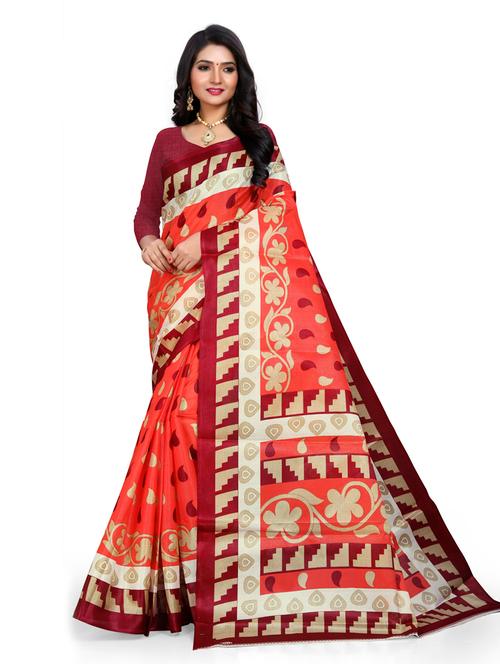 printed woven saree - 19531807 - Very Small Image - 1
