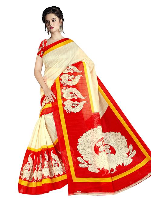kalamkari bhagalpuri saree - 19531864 - Very Small Image - 1