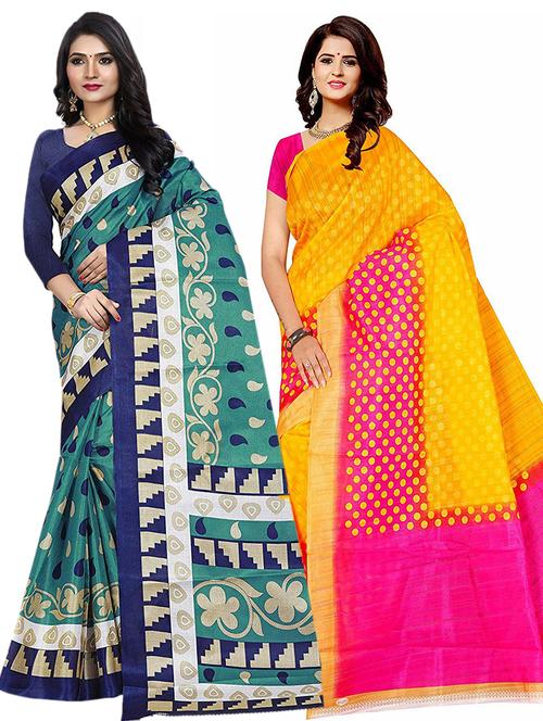 women's saree combo with blouse - 19532095 - Very Small Image - 1