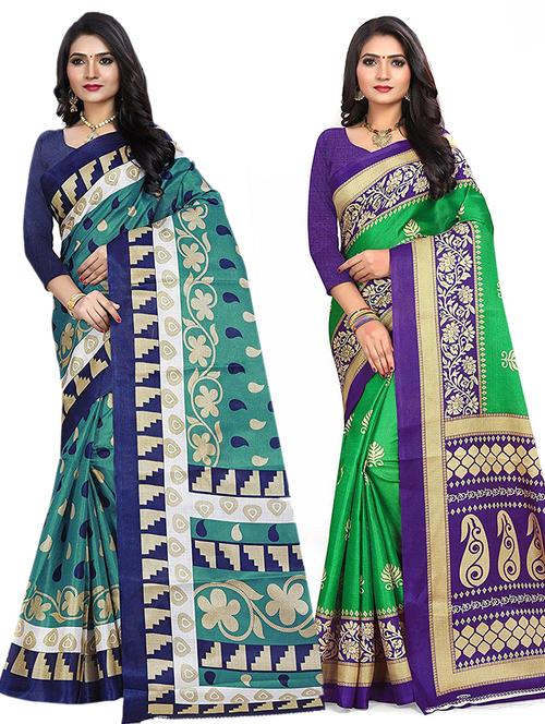 women's saree combo with blouse - 19532105 - Very Small Image - 1