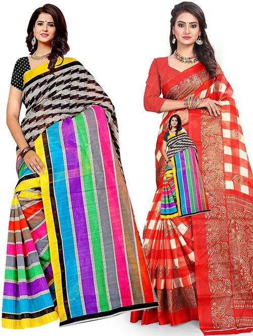 women's saree combo with blouse - 19532121 - Very Small Image - 1
