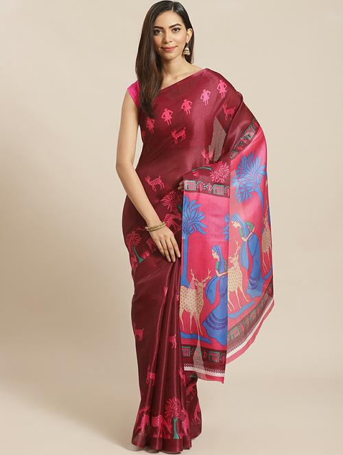 khadi woven saree with blouse - 19532499 - Very Small Image - 1