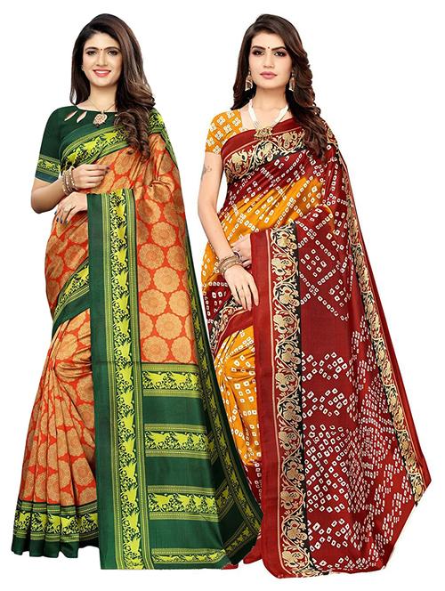 women's saree combo - 19532627 - Very Small Image - 1