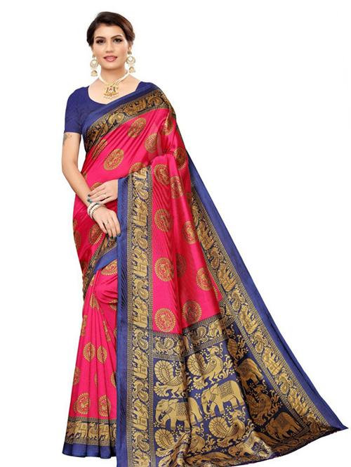 women's self design pink colored saree - 19532866 - Very Small Image - 1