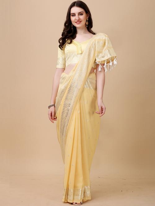 women's banarasi saree with blouse - 19533005 - Very Small Image - 1