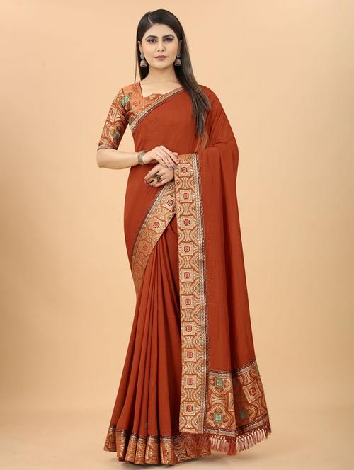 women's bordered royal blue colored saree - 19533024 - Very Small Image - 1