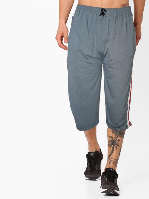 grey solid mid rise three fourth - 19533524 - Very Small Image - 1