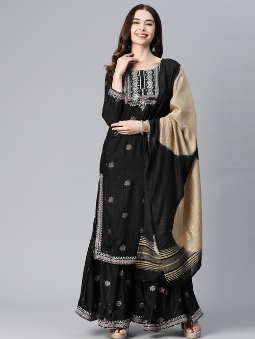 printed kurta sharara sets with dupatta - 19533627 - Very Small Image - 1