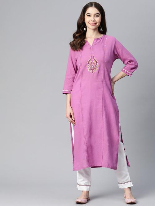 embroidered kurta pant set - 19533636 - Very Small Image - 1