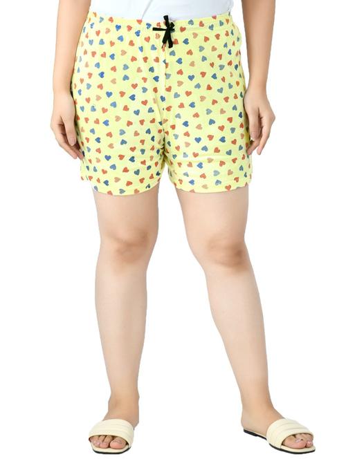yellow cotton regular shorts - 19534662 - Very Small Image - 1