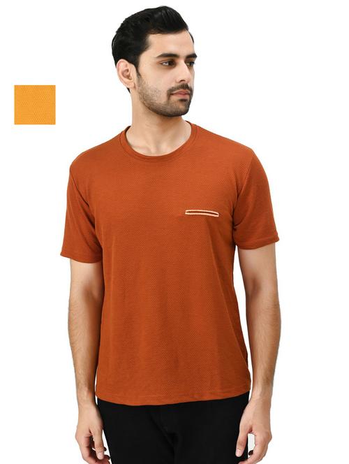 men round neck solid t-shirt set - 19535183 - Very Small Image - 1