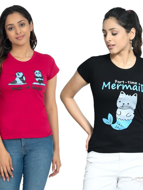 women's t-shirt combo - 19535432 - Very Small Image - 1