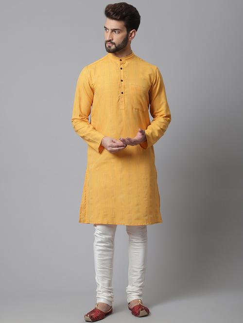 yellow solid long kurtas kurta - 19536874 - Very Small Image - 1
