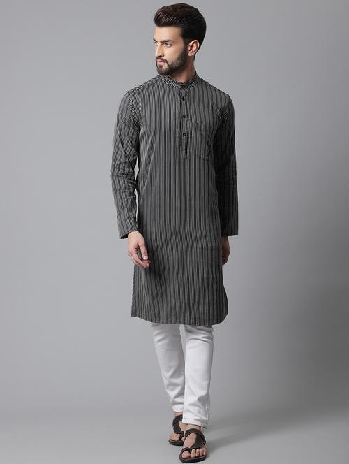 black striped long kurta - 19536882 - Very Small Image - 1