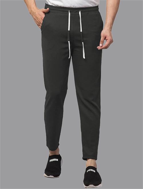 grey solid ankle length track pant - 19537828 - Very Small Image - 1