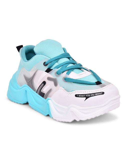 blue mesh laceup sneakers - 19538548 - Very Small Image - 1