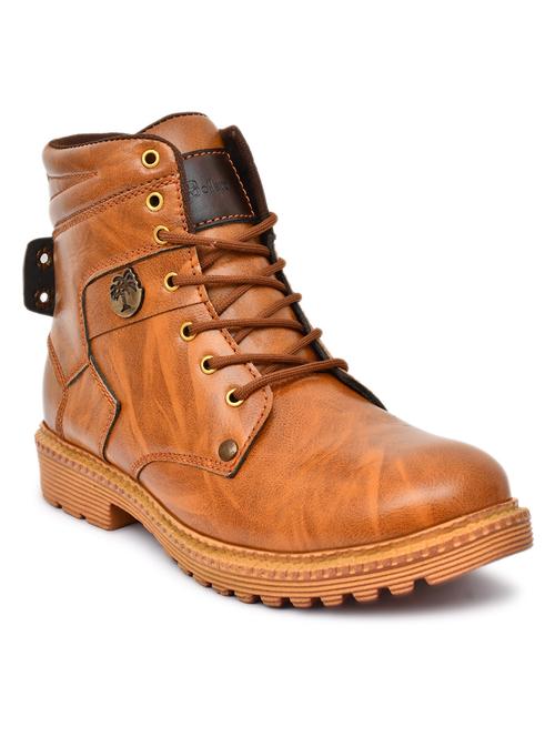 tan patent leather high ankle boots - 19538707 - Very Small Image - 1