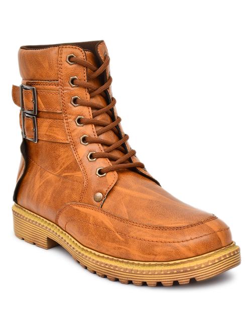 tan patent leather high ankle boots - 19538710 - Very Small Image - 1