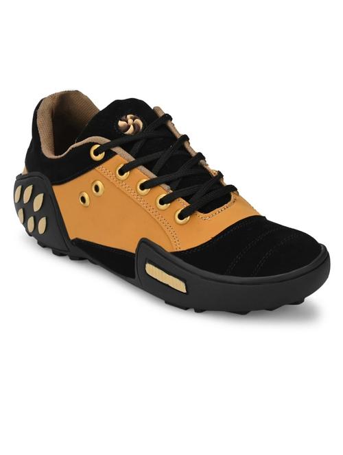 men mustard lace up casual shoes - 19539010 - Very Small Image - 1
