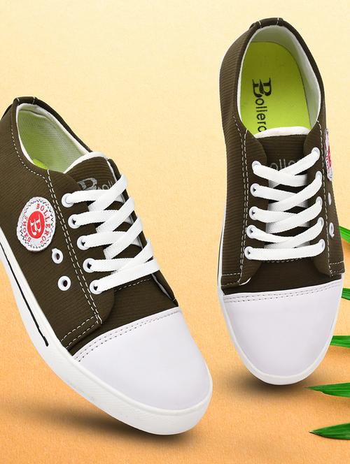 green canvas lace up sneakers - 19539615 - Very Small Image - 1