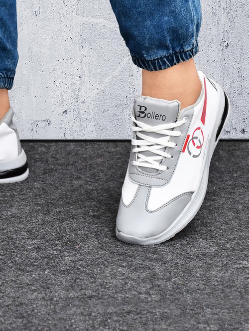 red synthetic lace up sneakers - 19539696 - Very Small Image - 1