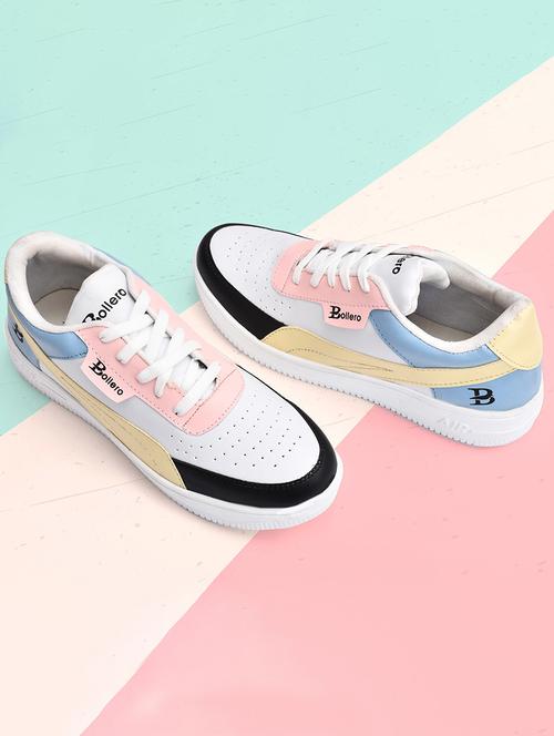 multi colored synthetic lace up sneakers - 19539712 - Very Small Image - 1