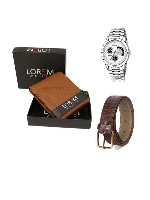 belt, wallet & watch gift combo - 19540051 - Very Small Image - 1