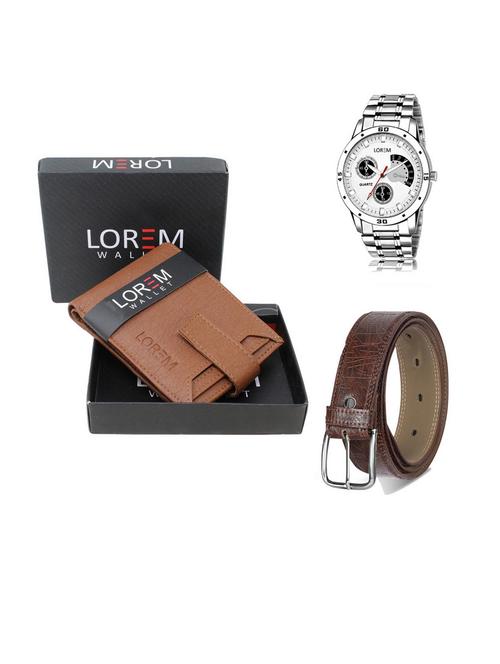 belt, wallet & watch gift combo - 19540083 - Very Small Image - 1