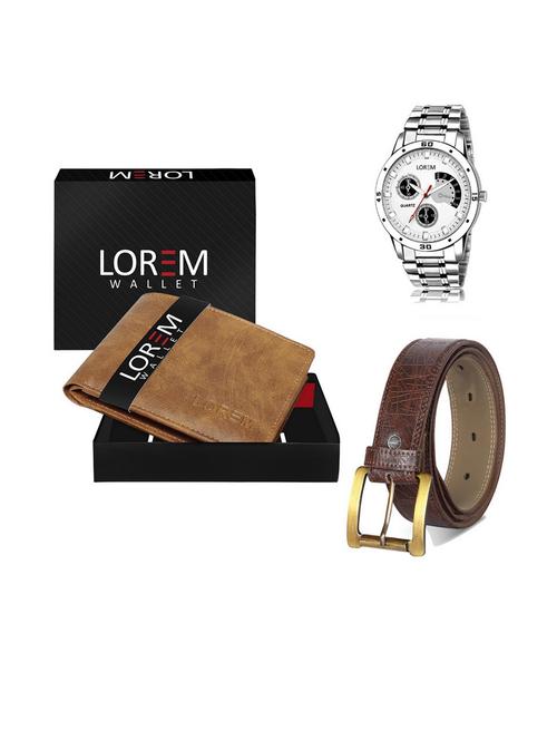 belt, wallet & watch gift combo - 19540098 - Very Small Image - 1