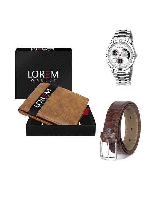 belt, wallet & watch gift combo - 19540102 - Very Small Image - 1